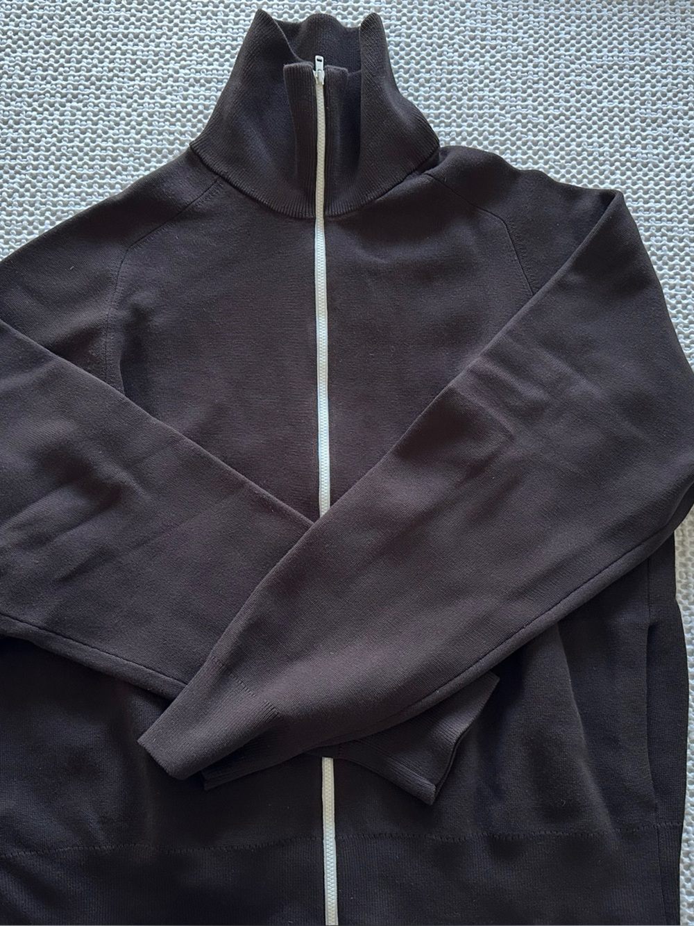 Uniqlo C Knitted Full-Zip Jacket Dark Brown